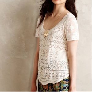 Anthropology Bahamian Lace Top